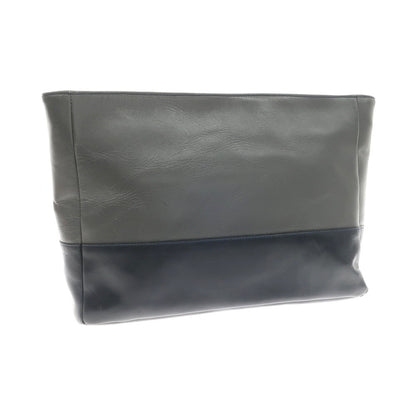 [Used] Tusting Leather Clutch Bag Gray x Dark Navy [Condition Rank C] [Men&