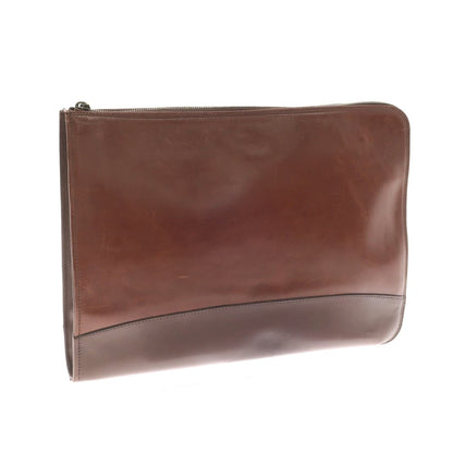 [Used] Tusting azabu tailor special order leather clutch bag brown [Condition rank C] [Men&