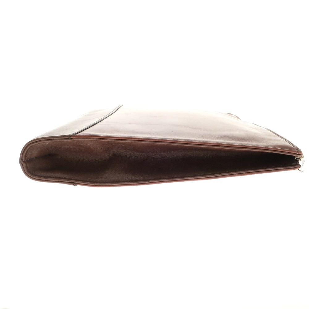 [Used] Tusting azabu tailor special order leather clutch bag brown [Condition rank C] [Men&