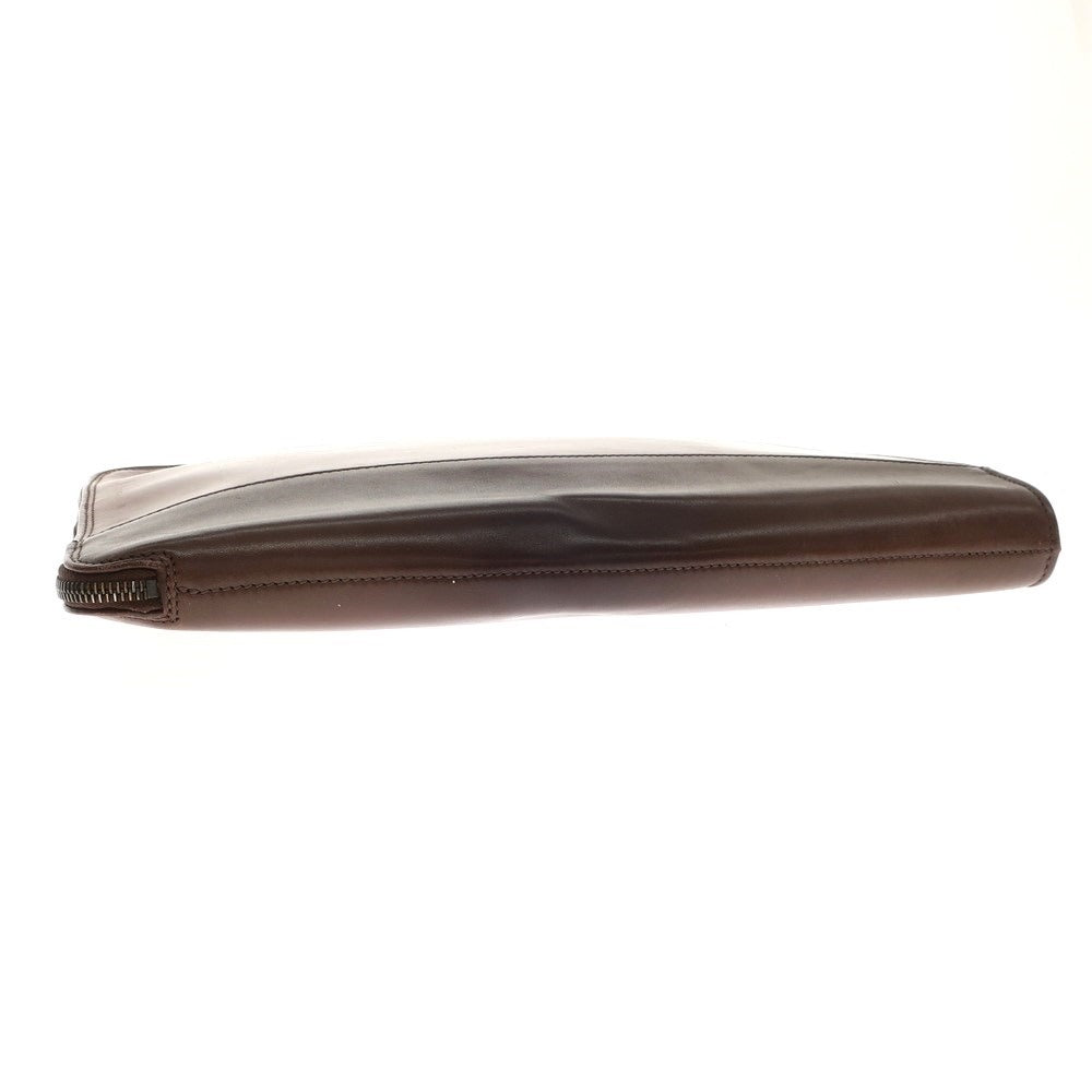 [Used] Tusting azabu tailor special order leather clutch bag brown [Condition rank C] [Men&