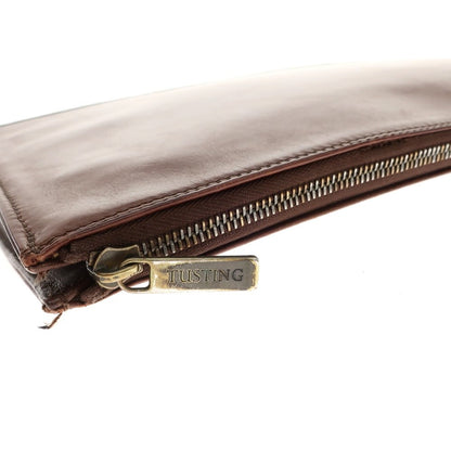 [Used] Tusting azabu tailor special order leather clutch bag brown [Condition rank C] [Men&