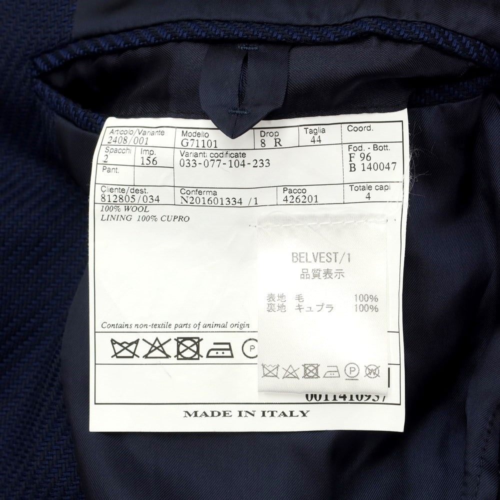 [Used] Belvest Wool 3B Tailored Jacket Navy [44] [Condition Rank C] [Men&