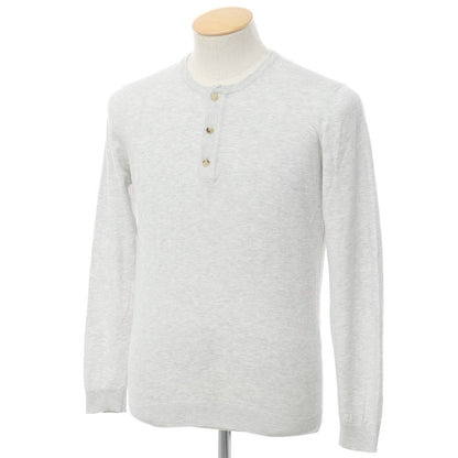 [Used] Roberto Collina ROBERTO COLLINA High Gauge Cotton Henry Neck Knit Light Gray [44] [Condition Rank D] [Men&