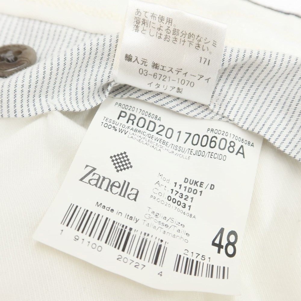 【中古】ザネッラ Zanella ウール チェック カジュアルスラックスパンツ パープルxグレー【 48 】【 状態ランクB 】【 メンズ 】