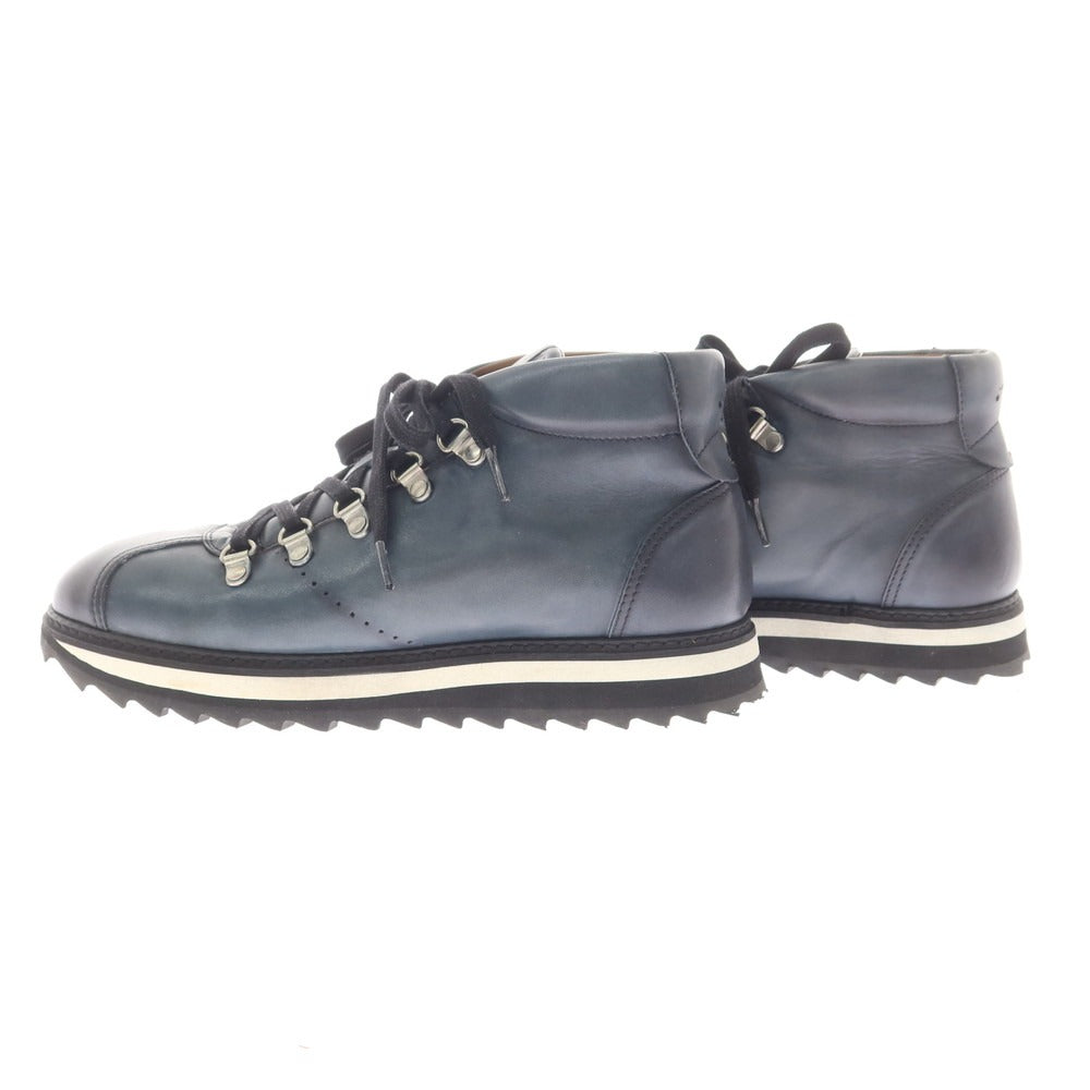 [Used] CALCE Leather Mountain Boots Navy [39] [Condition Rank B] [Men&