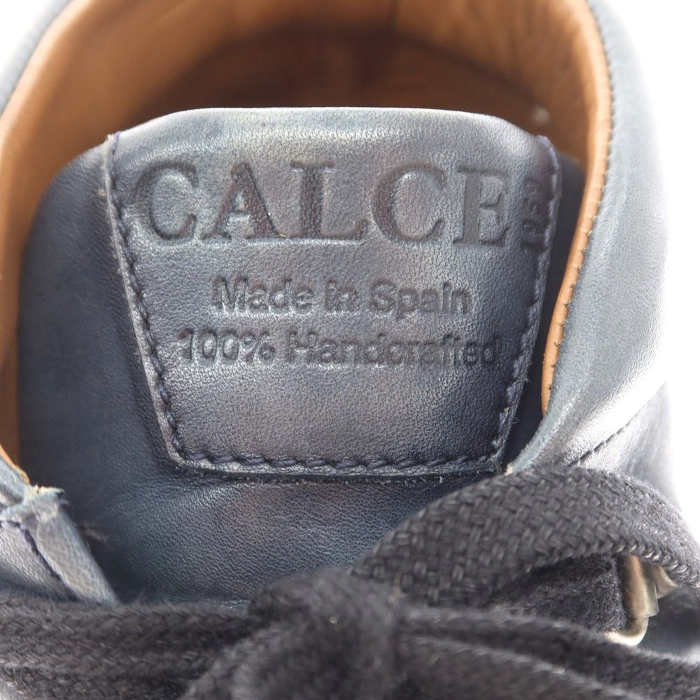 [Used] CALCE Leather Mountain Boots Navy [39] [Condition Rank B] [Men&