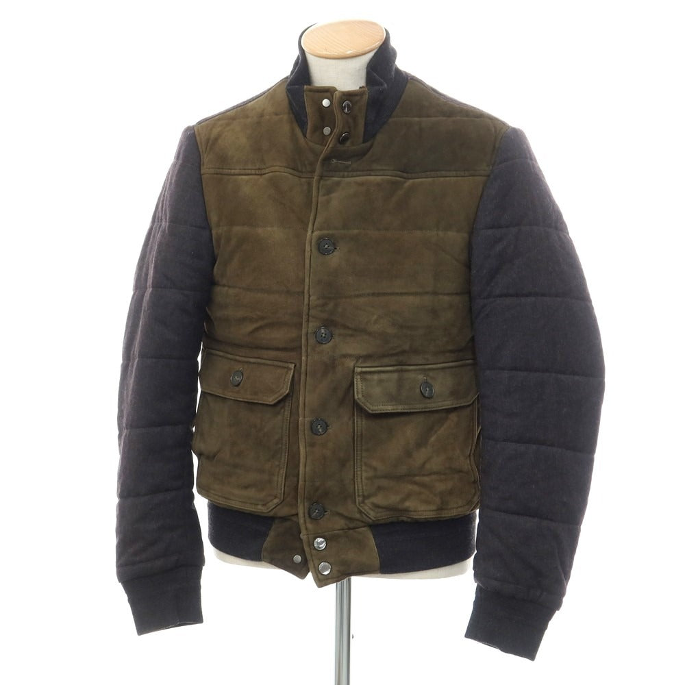 【中古】ハケットロンドン HACKETT LONDON ゴートスエード ウール 中綿 レザーブルゾン カーキxグレー【 XS 】【 状態ランクC 】【 メンズ 】
[CPD]