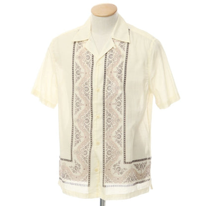 [Used] AllSaints Cotton Open Collar Short Sleeve Shirt Beige [XS] [Condition Rank B] [Men&