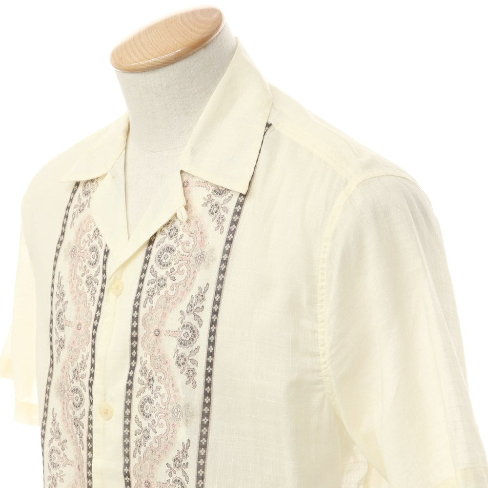 [Used] AllSaints Cotton Open Collar Short Sleeve Shirt Beige [XS] [Condition Rank B] [Men&