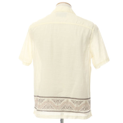 [Used] AllSaints Cotton Open Collar Short Sleeve Shirt Beige [XS] [Condition Rank B] [Men&