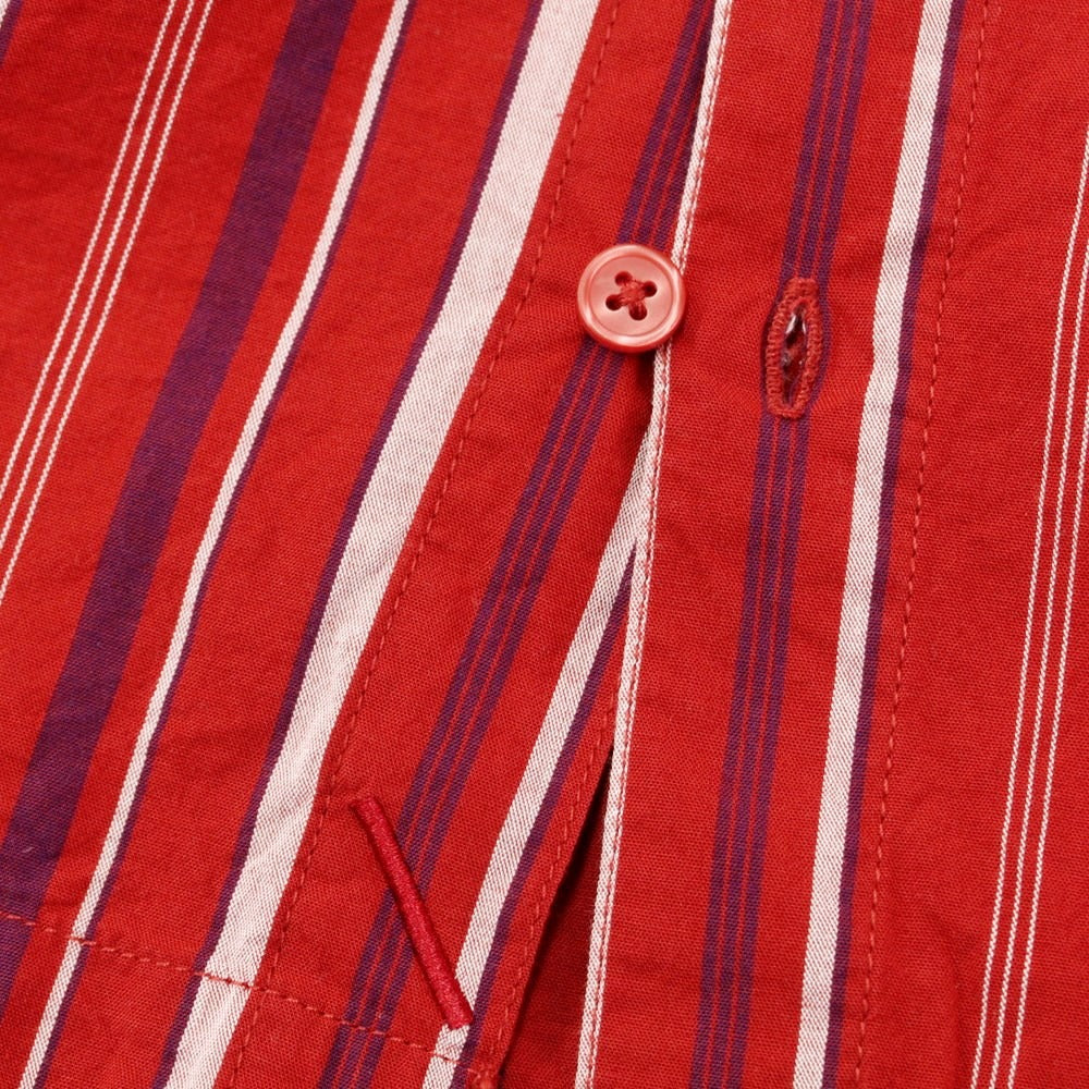 [Used] Saturdays NYC Cotton Short Sleeve Shirt Red x Purple [L] [Condition Rank B] [Men&