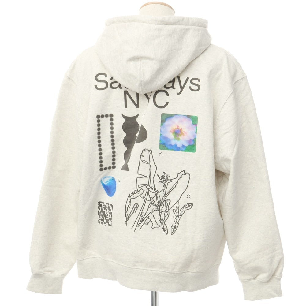 【中古】サタデーズ ニューヨークシティ Saturdays NYC コットン プルオーバー パーカー グレー【 XS 】【 状態ランクC 】【 メンズ 】 [EPD]