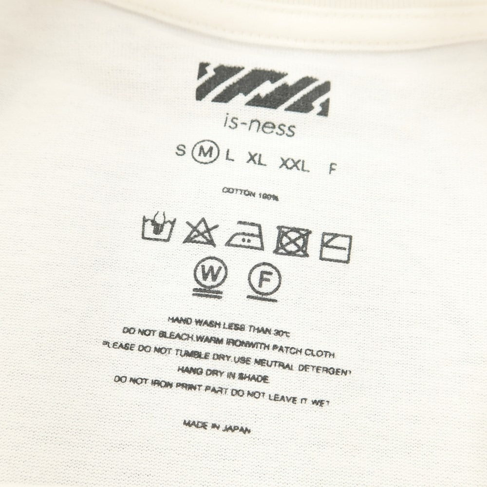 [Used] is-ness Wide silhouette short sleeve T-shirt White [M] [Condition rank B] [Men&