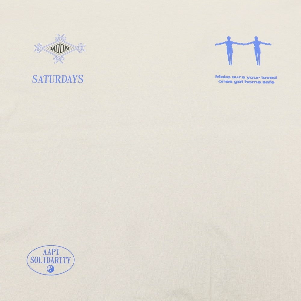 【中古】サタデーズ ニューヨークシティ Saturdays NYC × MOON COLLECTIVE プリント クルーネック 半袖Ｔシャツ サンドベージュ【 L 】【 状態ランクC 】【 メンズ 】
[CPD]