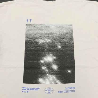 【中古】サタデーズ ニューヨークシティ Saturdays NYC × MOON COLLECTIVE プリント クルーネック 半袖Ｔシャツ サンドベージュ【 L 】【 状態ランクC 】【 メンズ 】
[CPD]