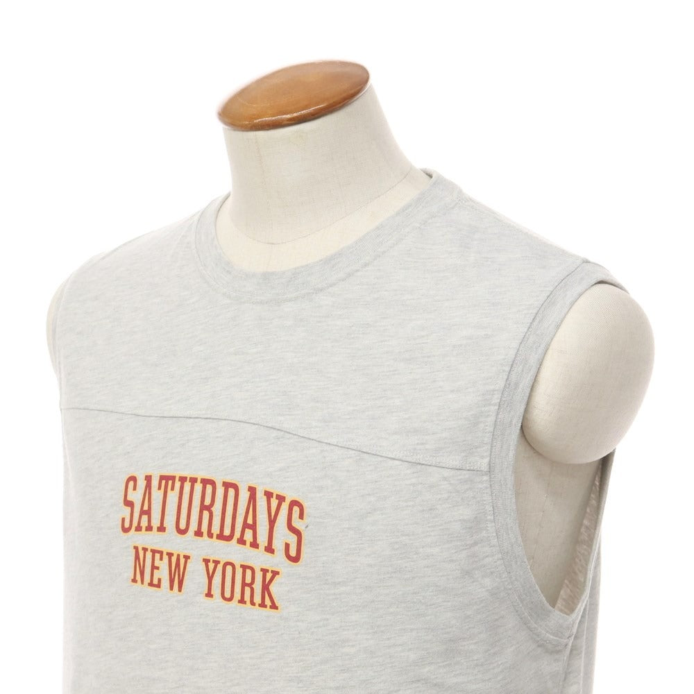 【中古】サタデーズ ニューヨークシティ Saturdays NYC ノースリーブ フットボールTシャツ グレー【 M 】【 状態ランクC 】【 メンズ 】