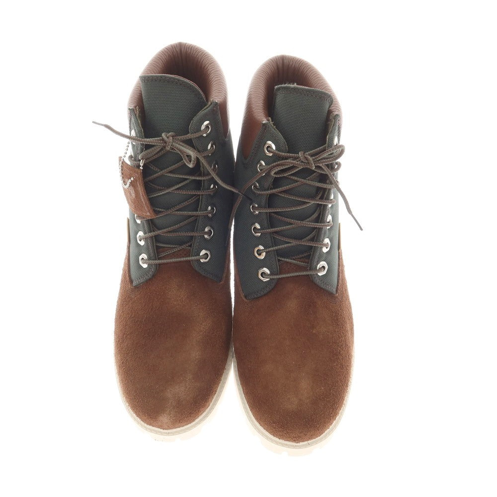 【中古】【未使用】ティンバーランド Timberland HERITAGE LACE UP スエード コンビ 6インチブーツ ブラウンxグリーン【 US8 W 】【 状態ランクS 】【 メンズ 】