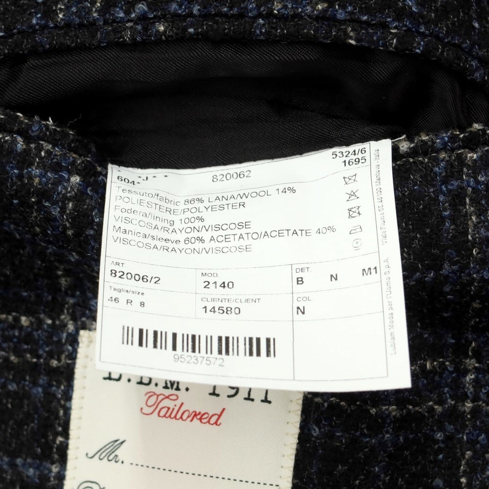 [Used] LBM1911 Wool Polyester 2B Casual Jacket
 Black x Navy [Size 46 8R] [BLK] [A/W] [Condition Rank A] [Men&