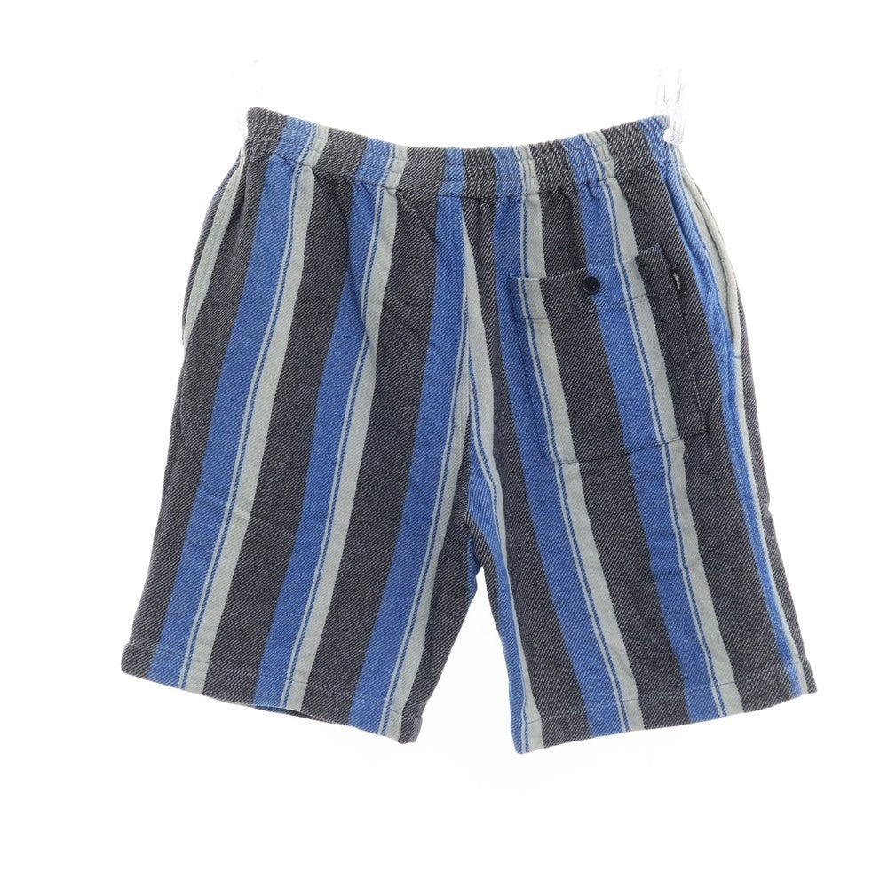 [Used] STUSSY Cotton Striped Shorts Blue x Black [S] [Condition Rank B] [Men&