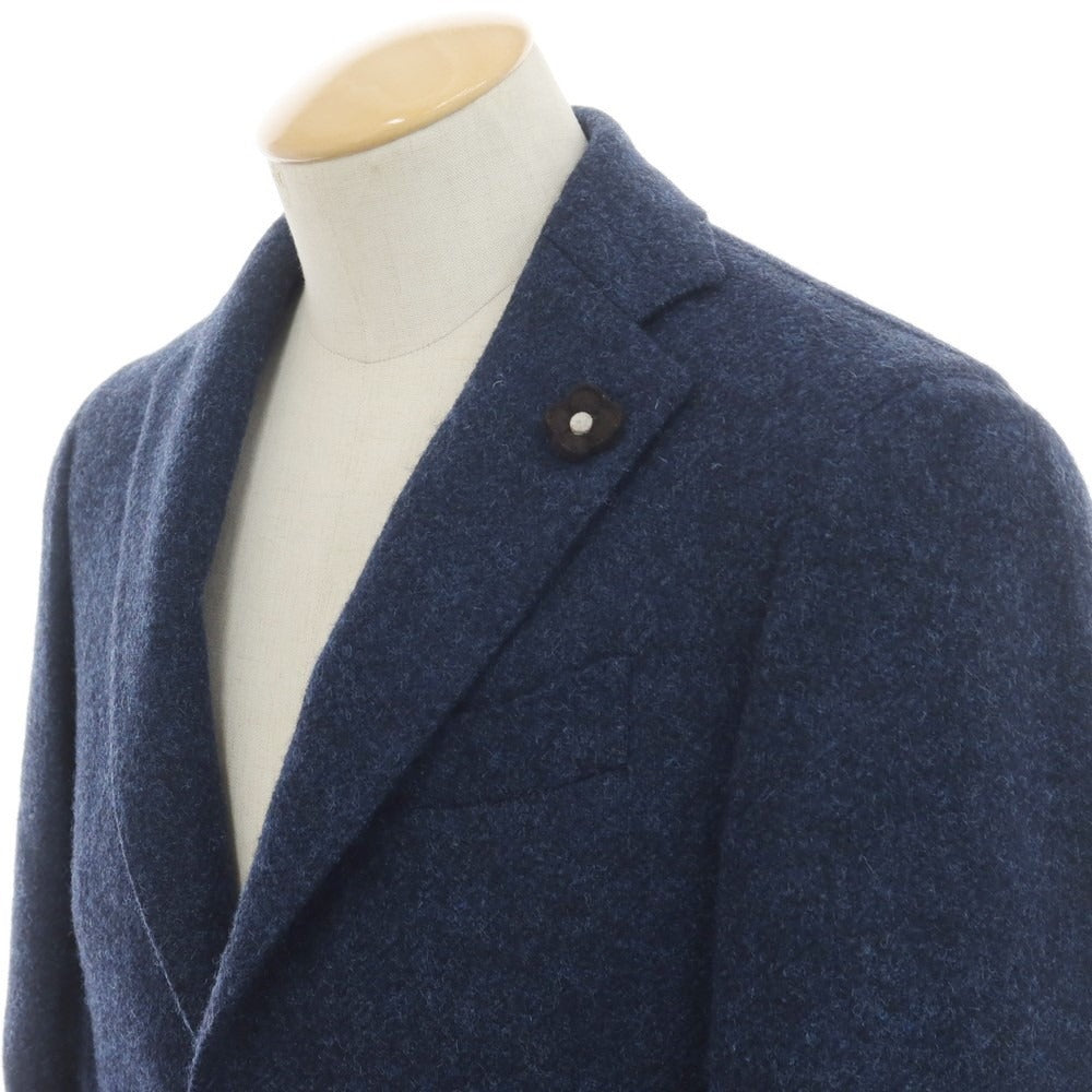 【中古】ラルディーニ LARDINI ウール 3B カジュアルジャケット ネイビーxブルー【 44 】【 状態ランクB 】【 メンズ 】