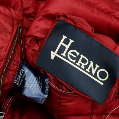 【中古】ヘルノ Herno ナイロン リバーシブル ダウンベスト ベージュxレッド【 48 】【 状態ランクC 】【 メンズ 】