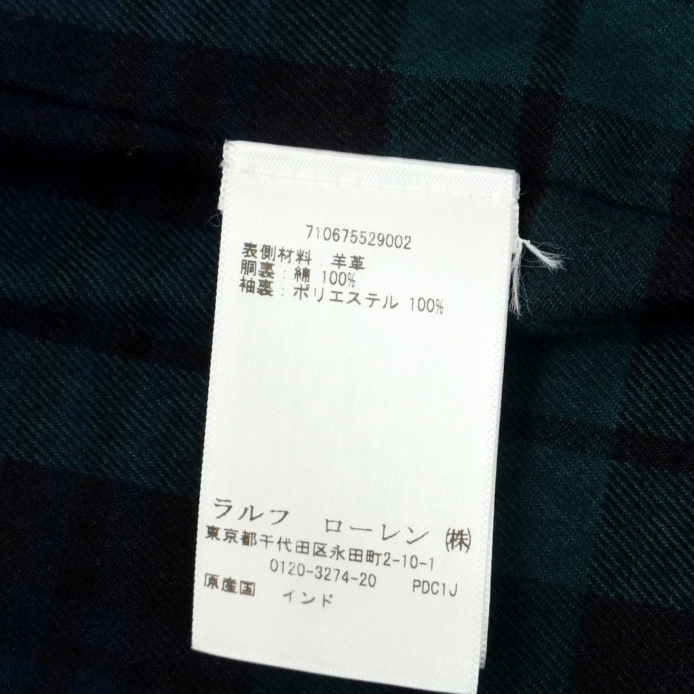 【中古】ポロ ラルフローレン Polo Ralph Lauren シープレザー ジップアップ レザーブルゾン ブラック【 XL 】【 状態ランクB 】【 メンズ 】