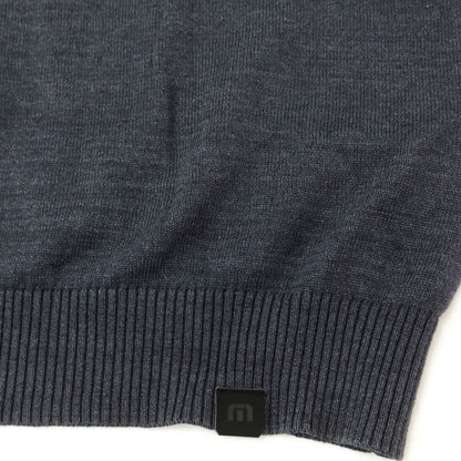 [Used] TravisMathew Linen Cotton Knit Vest Black x Dark Gray [2XL] [Condition Rank C] [Men&