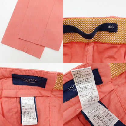 [Used] INCOTEX stretch cotton easy slacks pants, pink [46] [Condition rank B] [Men&