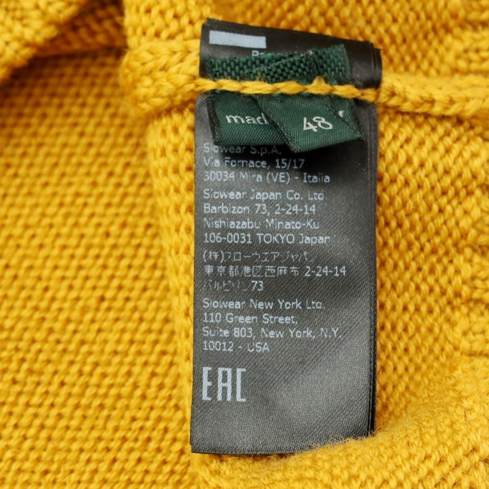 [Used] ZANONE mid-gauge wool turtleneck knit, orange yellow [48] [Condition Rank A] [Men&