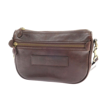 [Used] GANZO 2WAY Leather Shoulder Bag Brown [Condition Rank C] [Men&