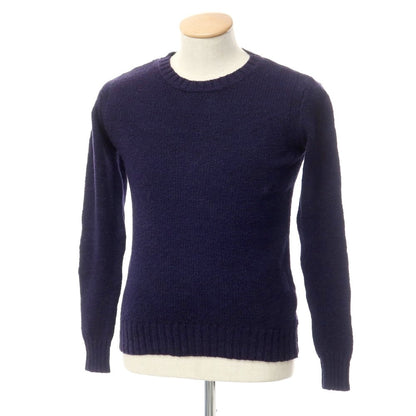 [Used] Three Dots Mid-gauge Cotton Linen Crew Neck Knit Navy [S rank] [Condition rank C] [Men&