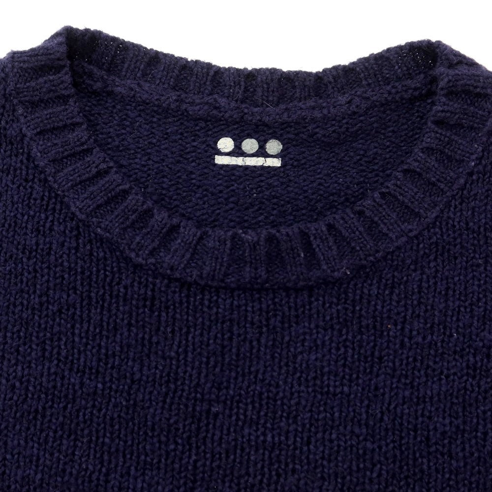 [Used] Three Dots Mid-gauge Cotton Linen Crew Neck Knit Navy [S rank] [Condition rank C] [Men&