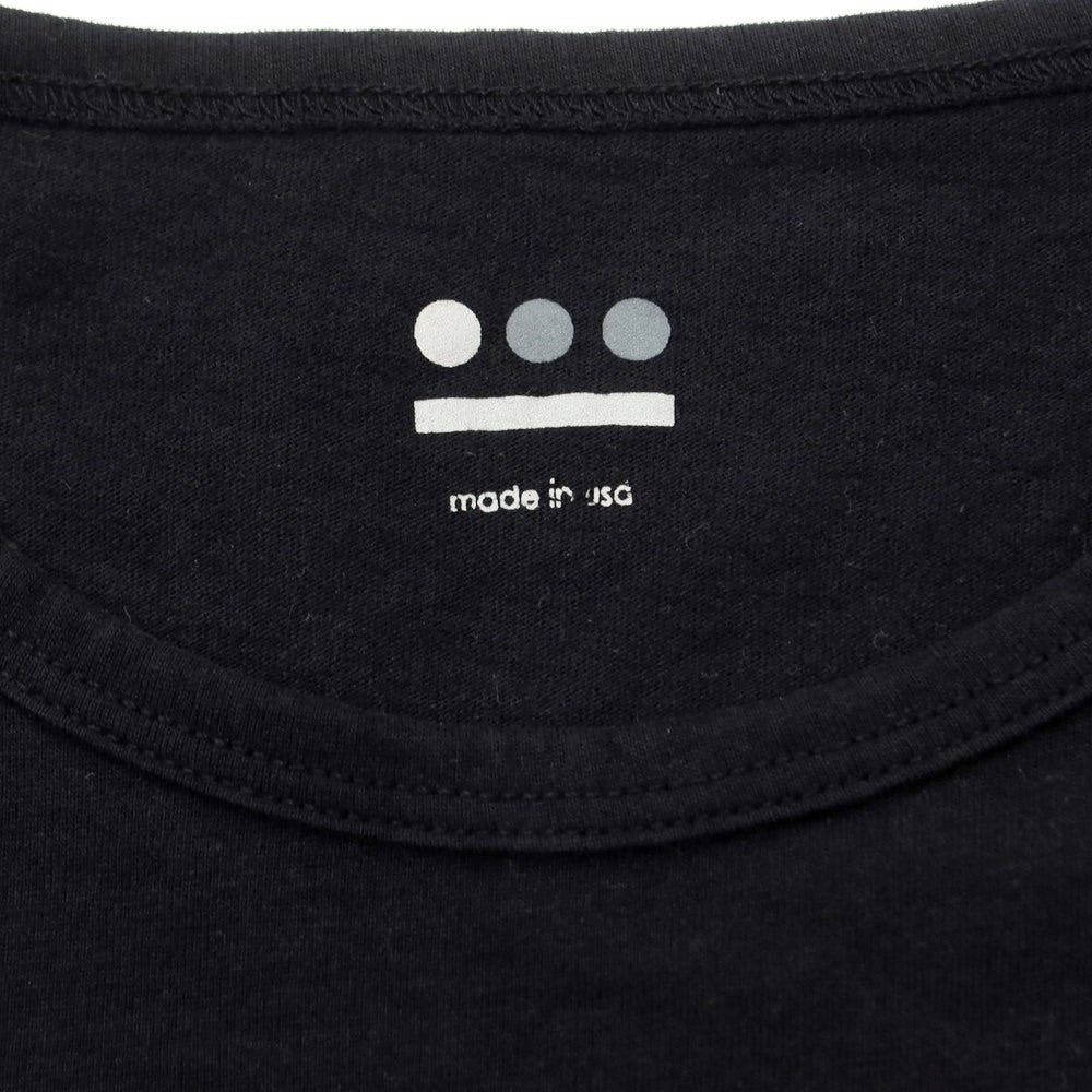 【中古】スリードッツ three dots ハイゲージコットン クルーネック 半袖Ｔシャツ ブラック【 S 】【 状態ランクB 】【 メンズ 】