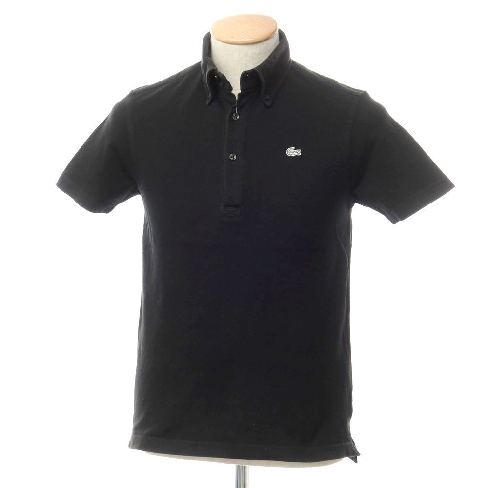 【中古】ラコステ LACOSTE 鹿の子ストレッチコットン 半袖ポロシャツ ブラック【 2 】【 状態ランクC 】【 メンズ 】