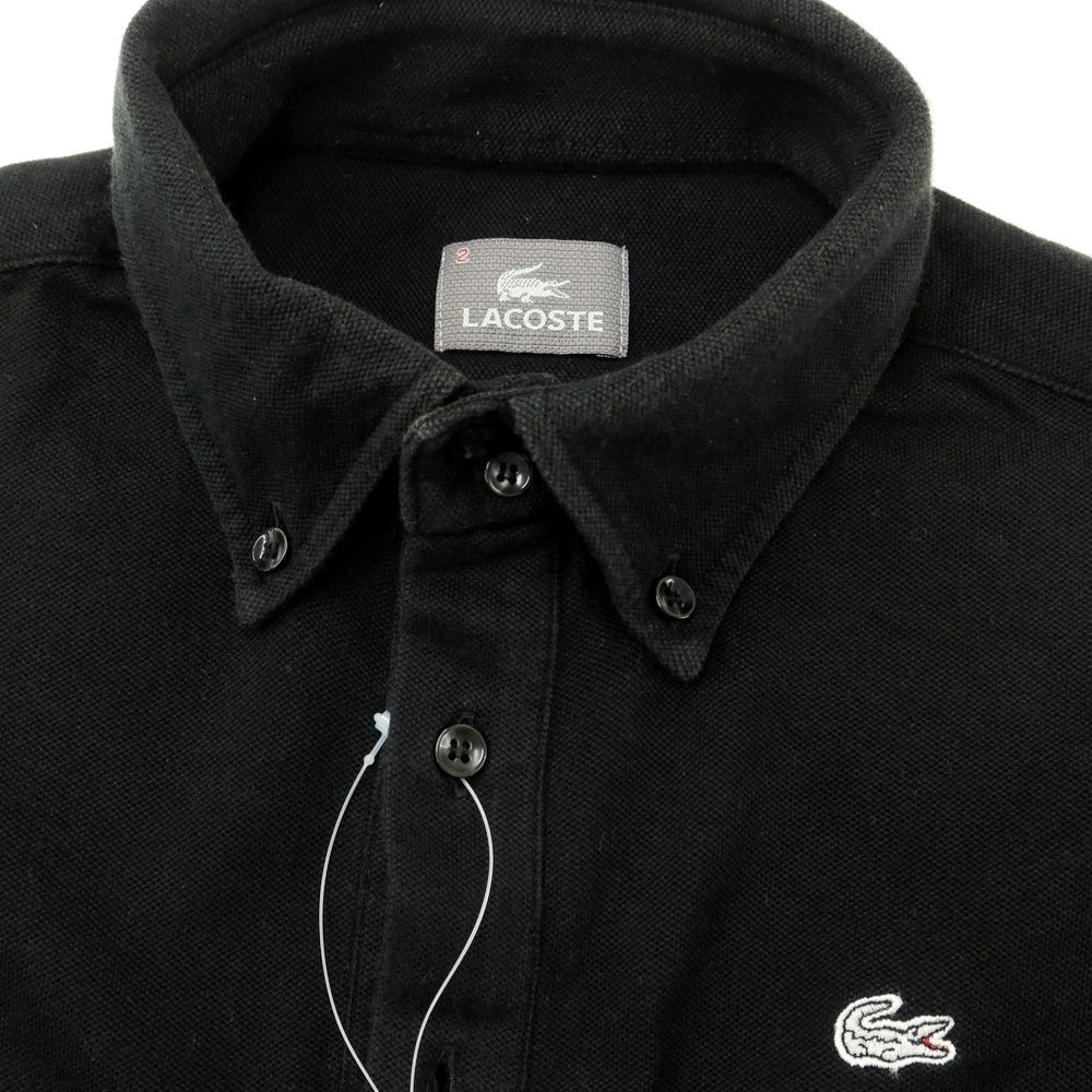 [Used] LACOSTE Pique Stretch Cotton Short Sleeve Polo Shirt Black [2] [Condition Rank C] [Men&