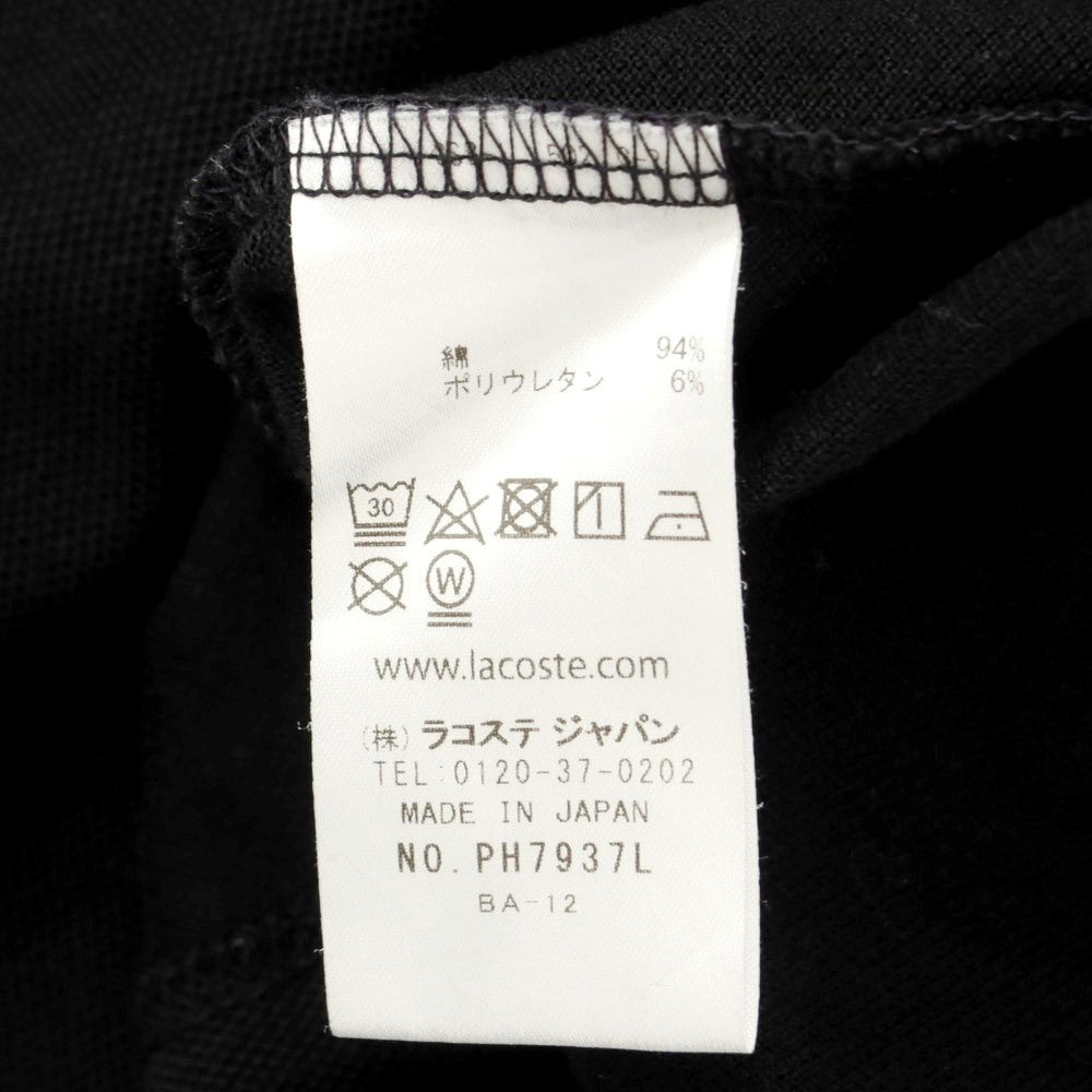 [Used] LACOSTE Pique Cotton Short Sleeve Polo Shirt Black [2] [Condition Rank B] ​​[Men&