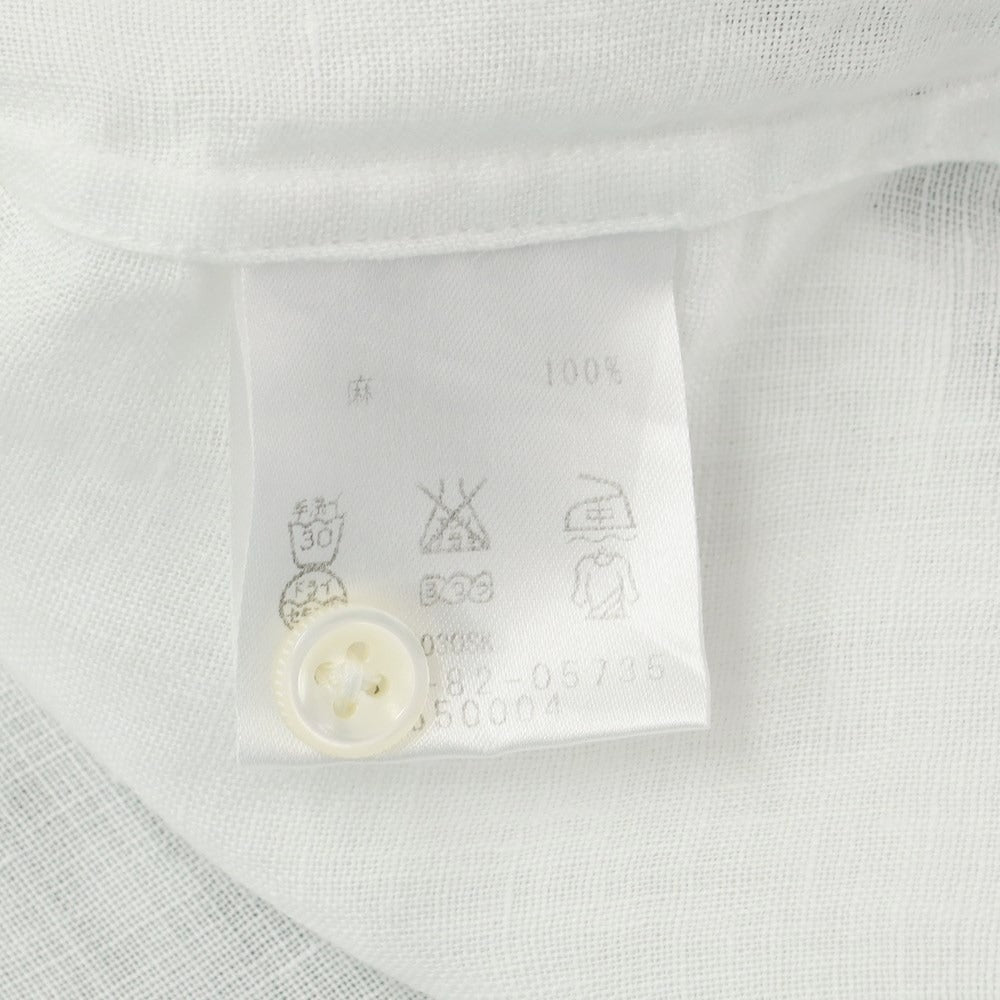 [Used] TOMORROWLAND Linen Horizontal Collar Short Sleeve Shirt White [Size S] [WHT] [S/S] [Condition Rank A] [Men&