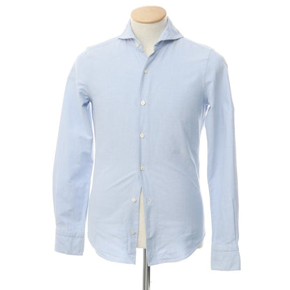 [Used] Finamore Cotton Horizontal Collar Casual Shirt Light Blue [36] [Condition Rank C] [Men&