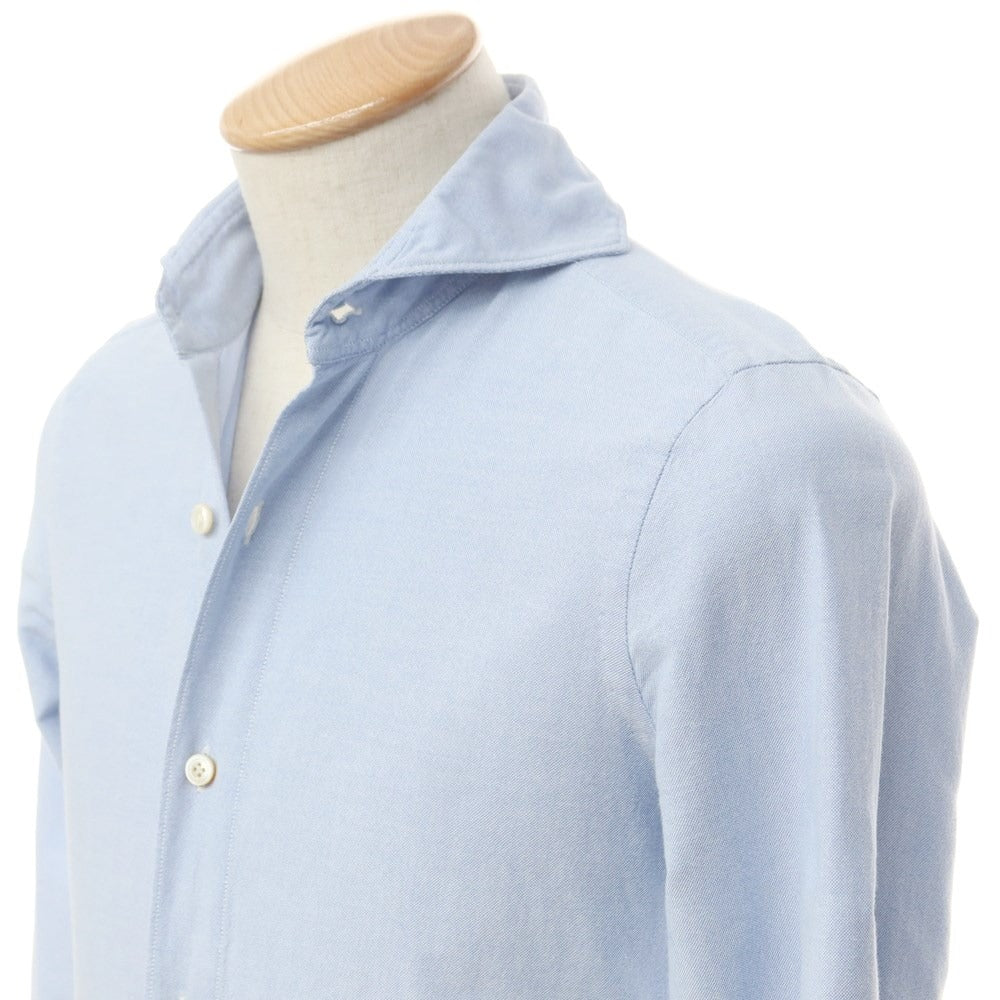 [Used] Finamore Cotton Horizontal Collar Casual Shirt Light Blue [36] [Condition Rank C] [Men&