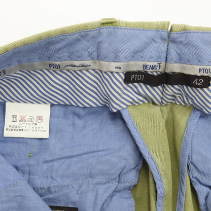 [Used] PT01 BEAMS F special order cotton casual slacks pants
 Tea Green [Size 42] [GRN] [S/S] [Condition Rank C] [Men&