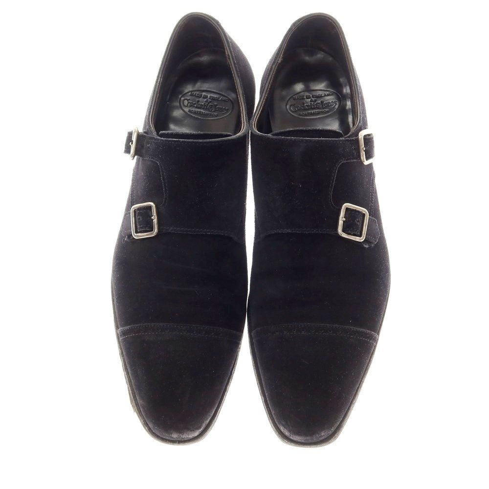 [Used] Crockett &amp;amp; Jones CROCKETT &amp;amp; JONES SOUTHWELL Hand Grade Suede Double Monk Dress Shoes Black [6 1/2 D] [Condition Rank C] [Men&