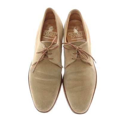 [Used] Crockett &amp;amp; Jones CROCKETT &amp;amp; JONES NEWQUAY suede plain toe dress shoes beige [7 D] [Condition rank C] [Men&