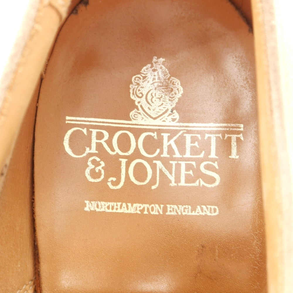 [Used] Crockett &amp;amp; Jones CROCKETT &amp;amp; JONES NEWQUAY suede plain toe dress shoes beige [7 D] [Condition rank C] [Men&