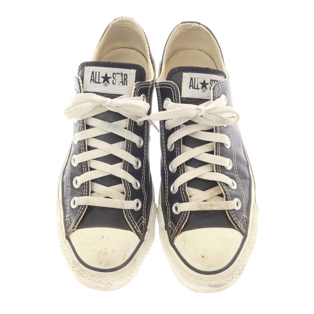 【中古】コンバース CONVERSE オールスター レザー ローカットスニーカー ブラック【 26 】【 状態ランクC 】【 メンズ 】