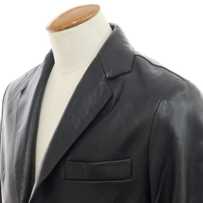 【中古】アルマーニ コレッツォーニ ARMANI COLLEZIONI ラムレザー 3B カジュアルジャケット ブラック【 50 】【 状態ランクB 】【 メンズ 】