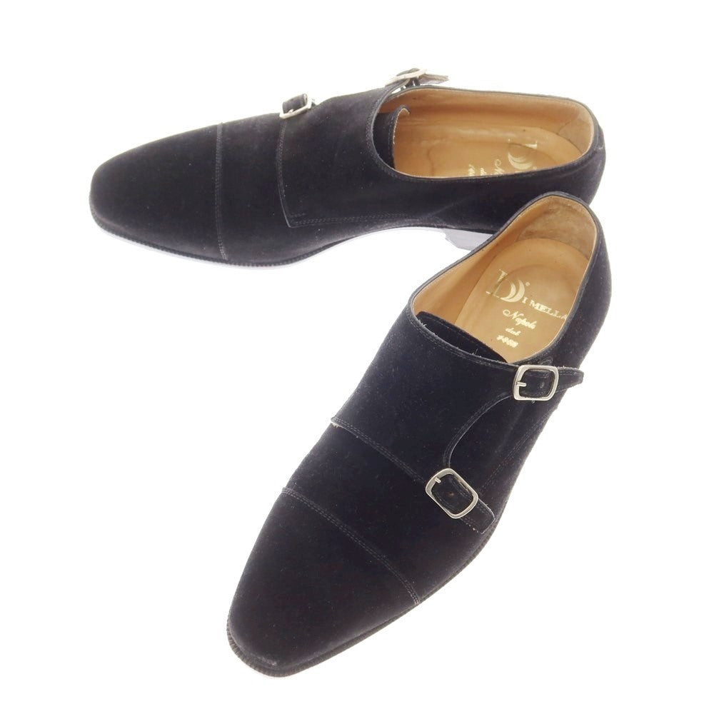 [Used] DI MELLA Suede Double Monk Dress Shoes Black [8] [Condition Rank B] [Men&