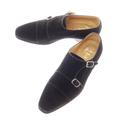 [Used] DI MELLA Suede Double Monk Dress Shoes Black [8] [Condition Rank B] [Men&