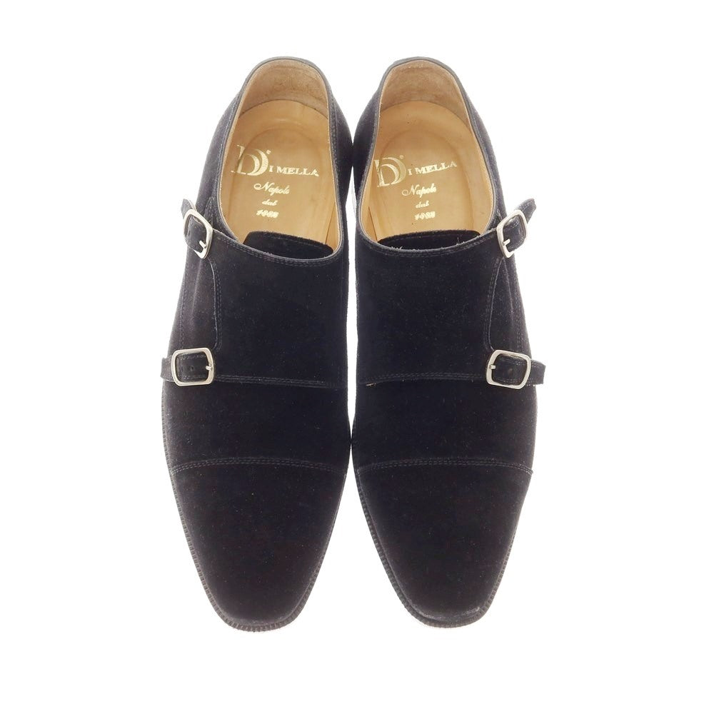 [Used] DI MELLA Suede Double Monk Dress Shoes Black [8] [Condition Rank B] [Men&