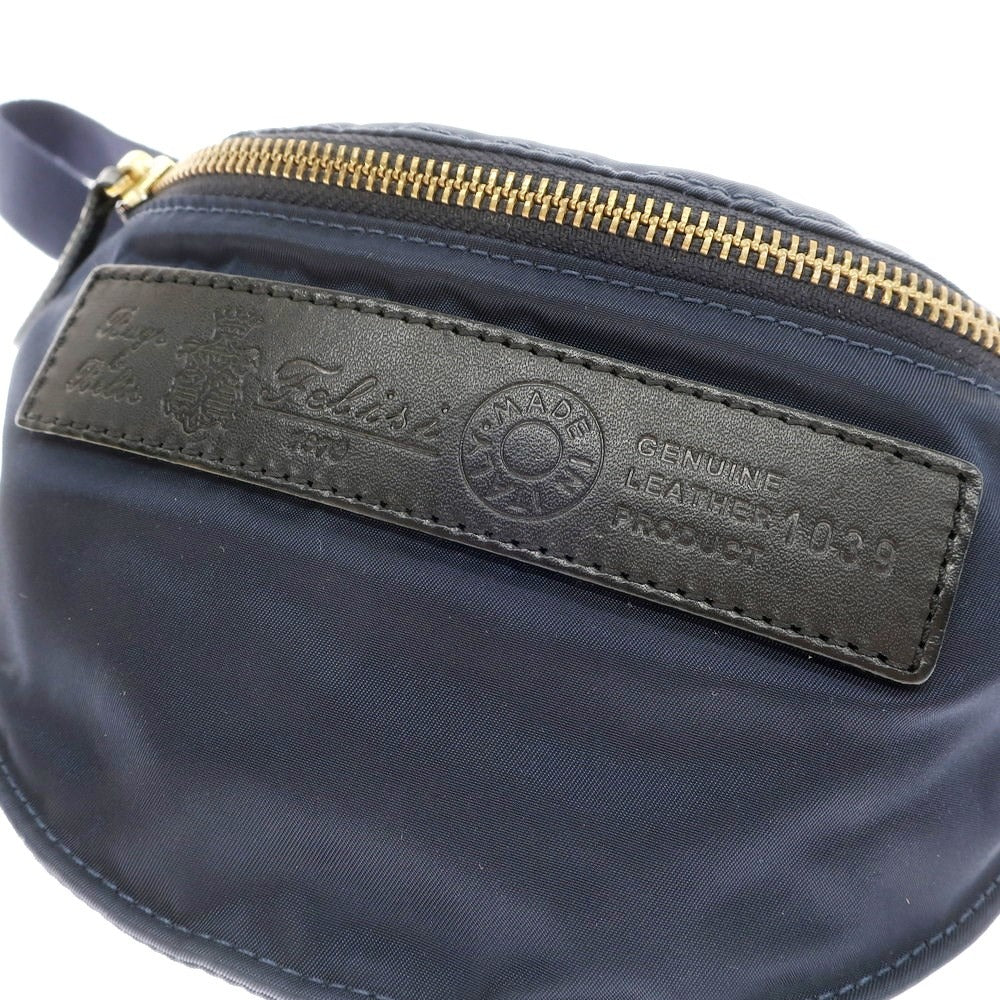 [Used] Felisi 1039 Nylon Leather Shoulder Bag Waist Bag Navy x Black [-] [Condition Rank A] [Men&