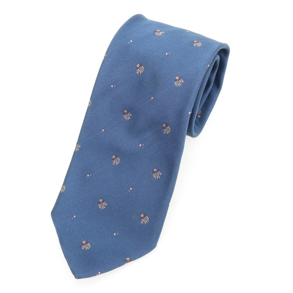 【中古】タイユアタイ TIE YOUR TIE シルク 小紋柄ネクタイ ネイビー【サイズ－】【NVY】【S/S/A/W】【状態ランクB】【メンズ】【759174】